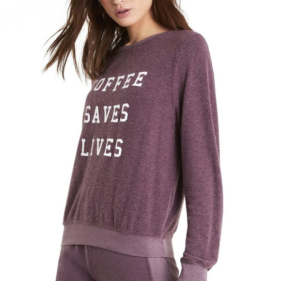 NWPCT WILDFOX Coffee Saves Live Baggy Jumper MED - Picture 3 of 5